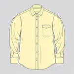 pale yellow long-sleeved collared shirt image